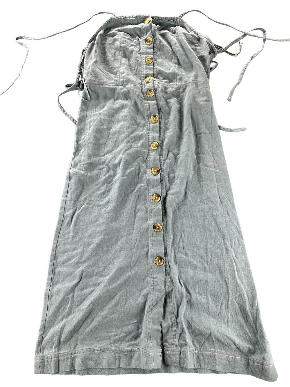 Patrons of Peace Blue Chambray Button Down Midi Skirt Women's Size XS